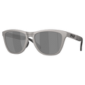 Main view of the Oakley Frogskin Sunglasses in Titanium colourway, unisex's model
