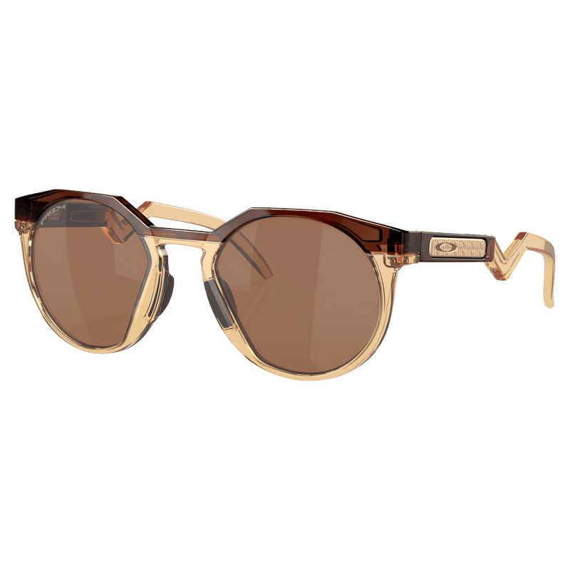 Main view of the Oakley HSTN Sunglasses in Dark Amber colourway, unisex's model
