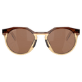 Front view of the Oakley HSTN Sunglasses in Dark Amber colourway, unisex's model