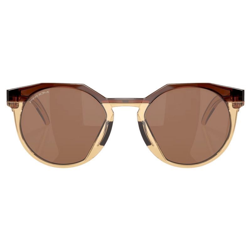 Front view of the Oakley HSTN Sunglasses in Dark Amber colourway, unisex's model