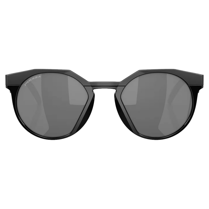 Front view of the Oakley HSTN Sunglasses in Matte Black colourway, unisex's model