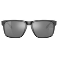 Front view of the Oakley Holbrook Sunglasses in Matte Black, Prizm Black Polarised lens, unisex model