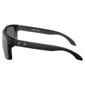 Side view of the Oakley Holbrook Sunglasses in Matte Black, Prizm Black Polarised lens, unisex model