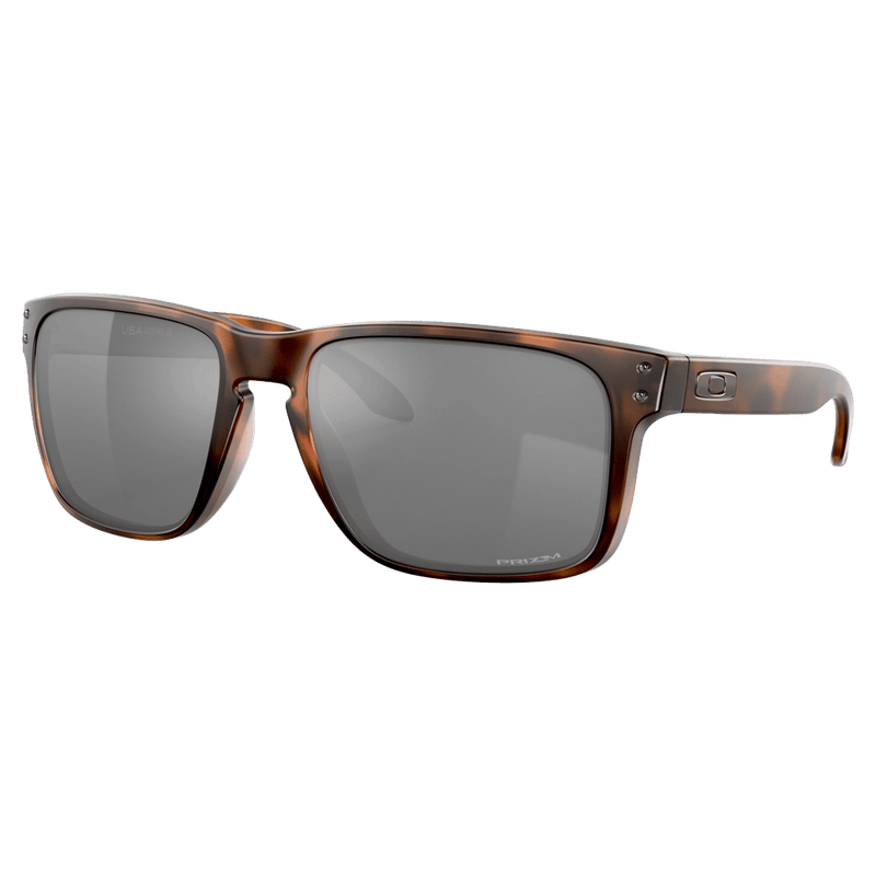 Main view of the Oakley Holbrook Sunglasses in Matte Brown Tortoise, Prizm Black lens, unisex model