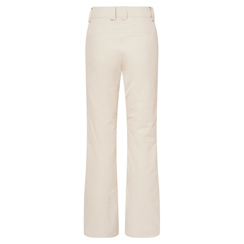 Back view of the Oakley Jasmine Insulated Ski Pants in Mist and Pebble colourway, women's model