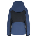 Back view of the Oakley Kendall Rc Shell Ski Jacket in ABYSS and BLACK colourway, women's model