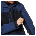 Pass pocket view of the Oakley Kendall Rc Shell Ski Jacket in ABYSS and BLACK colourway, women's model
