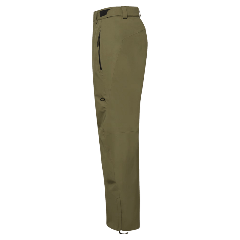 Side view of the Oakley Kendall Rc Shell Ski Pants in Army Green colourway, men's model