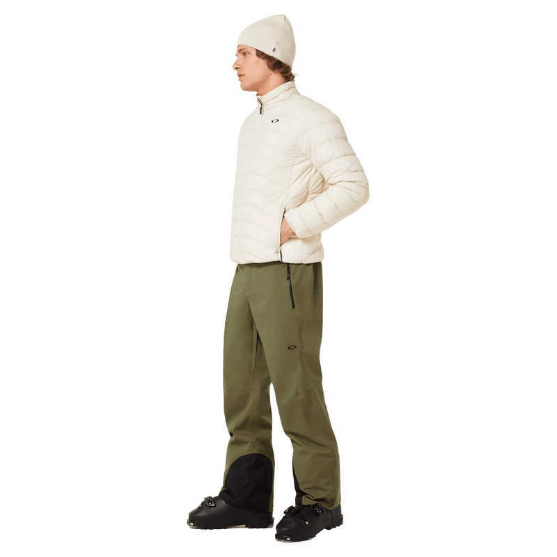 Front view of the Oakley Kendall Rc Shell Ski Pants in Army Green colourway, men's model