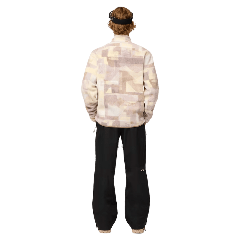 Back view of the Oakley Kendall Rc Shell Ski Pants in Black and White colourway, men's model