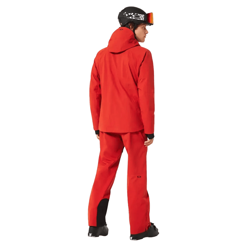 Back view of the Oakley Kendall Rc Shell Ski Pants in Red Flame colourway, men's model