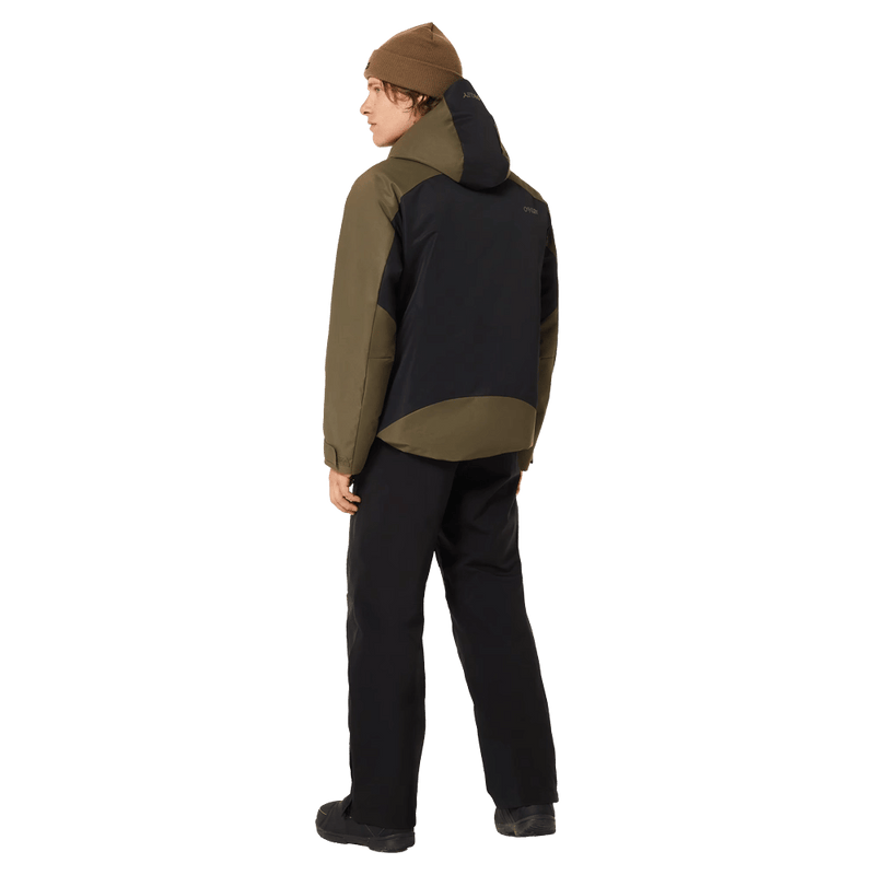 Back view of the Oakley Range Rc 2.0 Ski Jacket in Army Green colourway, men's model
