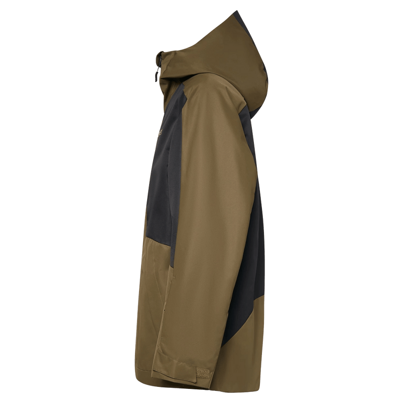 Side view of the Oakley Range Rc 2.0 Ski Jacket in Army Green colourway, men's model