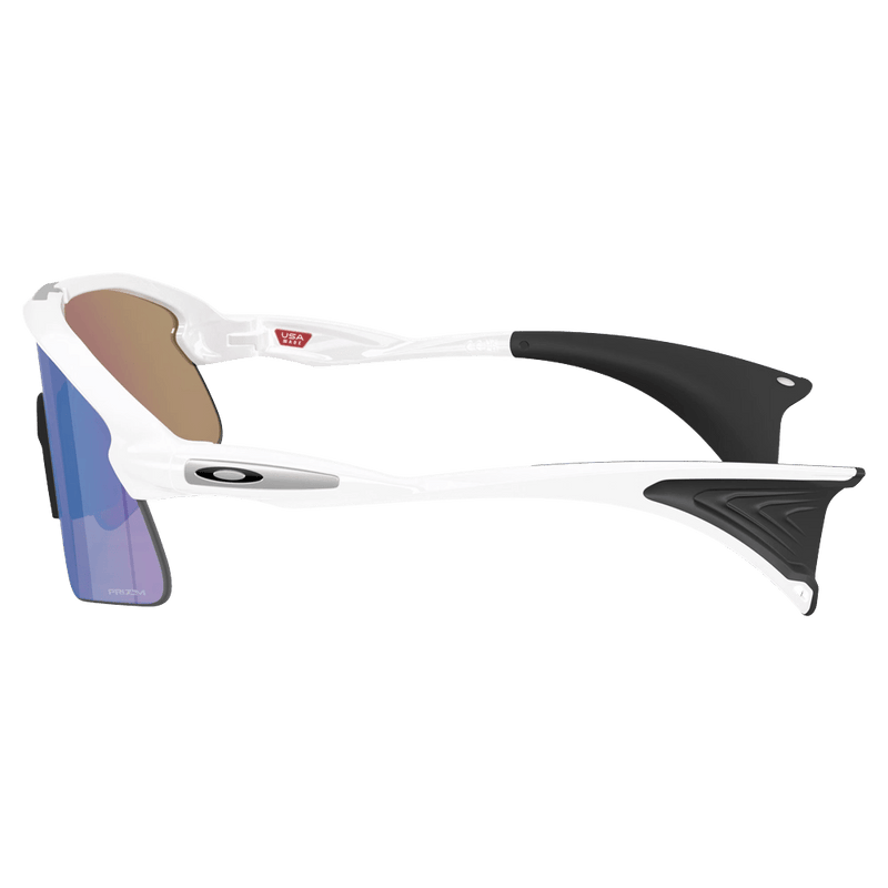 Side view of the Oakley Stunt Devil Sunglasses in Matte White colourway, unisex's model