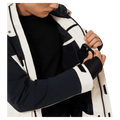 Inside pocket view of the Oakley Tnp Tbt Insulated Ski Jacket in Mist colourway, unisex's model