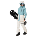 Front view of the Oakley Tnp Tbt Insulated Ski Jacket in Pacific colourway, women's model
