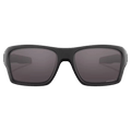Front view of the Oakley Turbine Sunglasses in Matte Black colourway, unisex's model