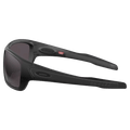 Side view of the Oakley Turbine Sunglasses in Matte Black colourway, unisex's model