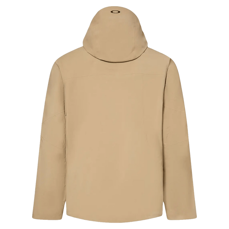 Back view of the Oakley Unbound Gore-Tex Shell 2.0 Ski Jacket in Pebble colourway, men's model