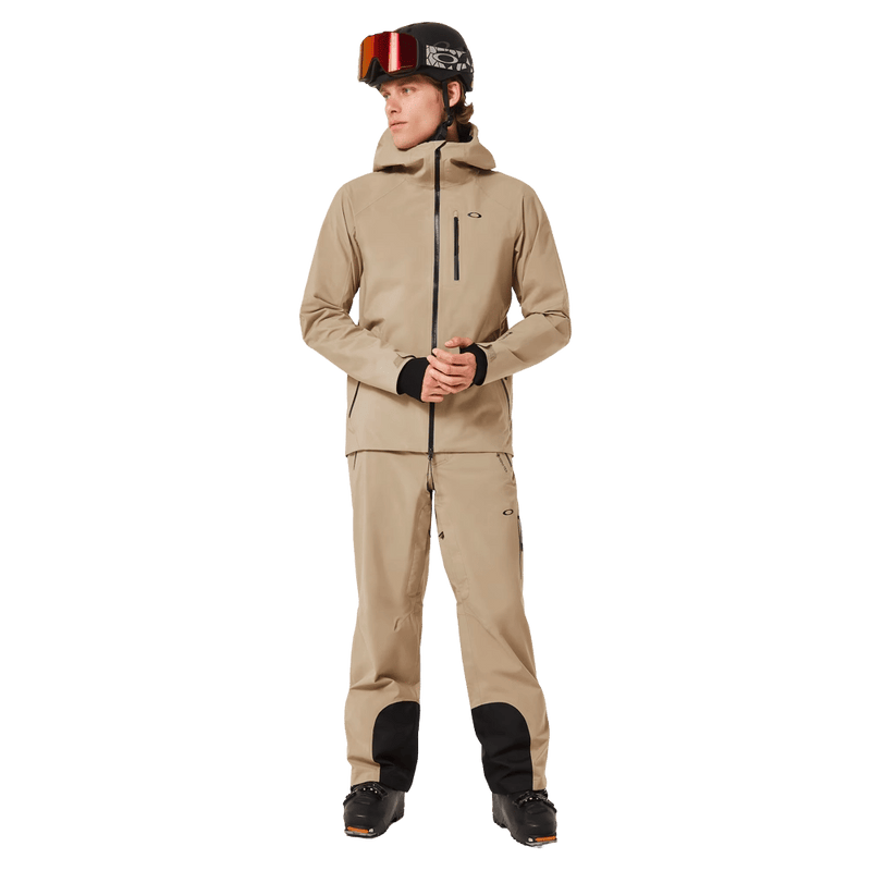 Front view of the Oakley Unbound Gore-Tex Shell 2.0 Ski Pants in Pebble colourway, men's model