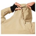 Hood view of the Oakley Unbound Gore-Tex Shell 2.0 Ski Jacket in Pebble colourway, men's model