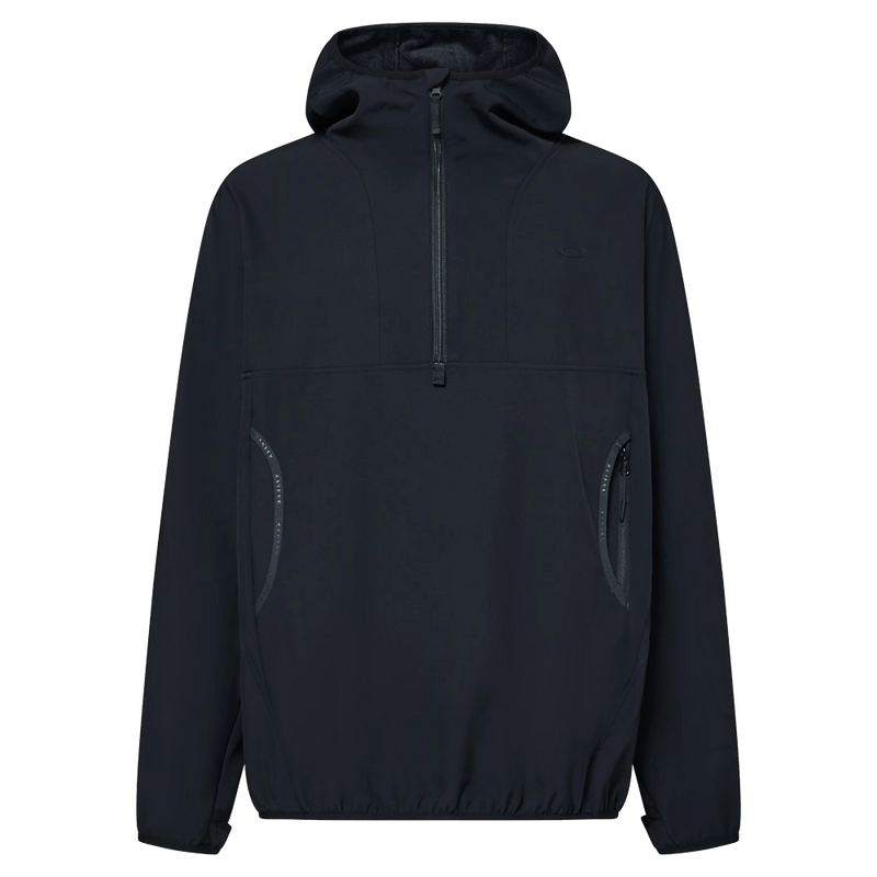 Main view of the Oakley Wintertide Softshell Hoodie in Black colourway, unisex's model