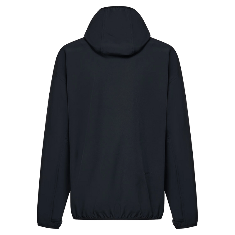 Back view of the Oakley Wintertide Softshell Hoodie in Black colourway, unisex's model