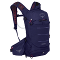 Main view of the Osprey Raven 10 Hydration Bag in Deep Fig colourway, women model