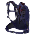 Back view of the Osprey Raven 14 Hydration Bag in Deep Fig colourway, women model