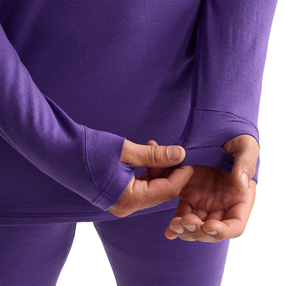 Thumb view of men wearing Oyuki 2026 Merino Thermal Longsleeve in cyber purple