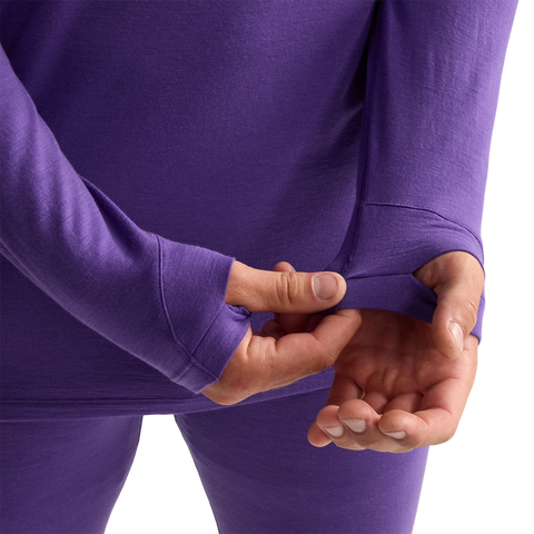 Thumb view of men wearing Oyuki 2026 Merino Thermal Longsleeve in cyber purple