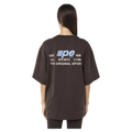 Back view of the PE NATION Glide Oversized Tee Coffee Tee,  26/27 Womens's model