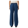 Back view of Afends Palmer Wide Leg Pants - Womens in colour Ink.