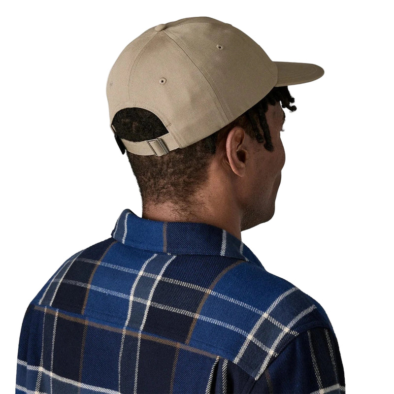 Back view of men wearing the Patagonia 2026 Fitz Roy Icon Trad Cap in Seabird Grey colourway