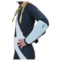 In action view of the Poc Forearm Classic Guard Protection in White colourway, kids's model