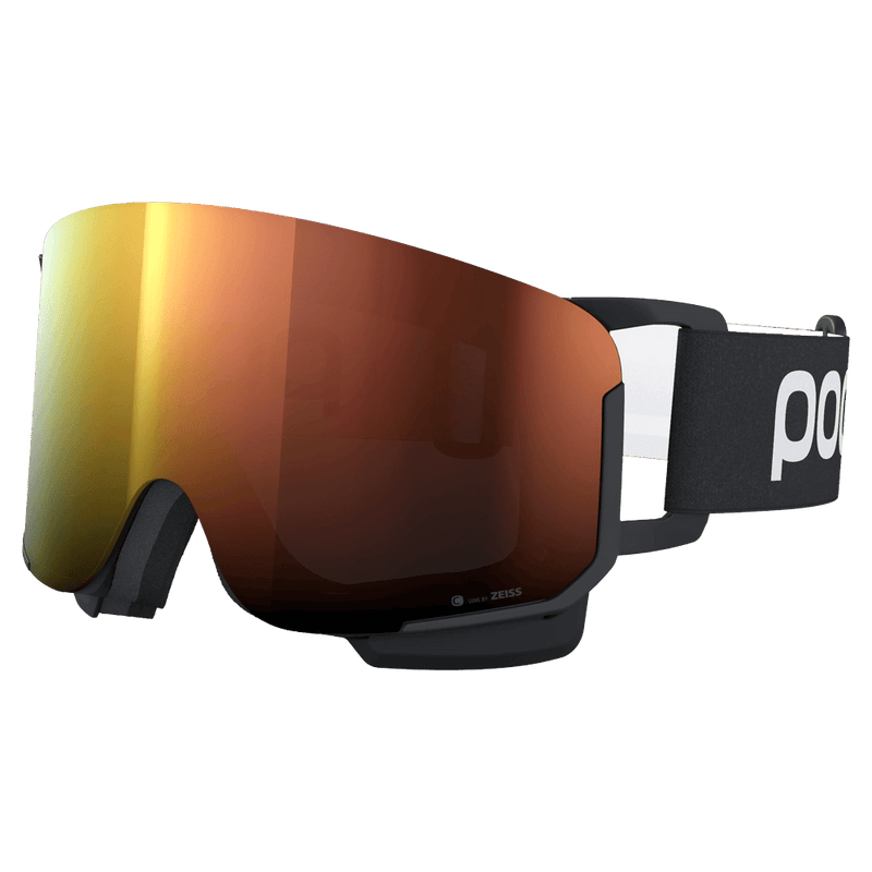 Main view of the Poc Nexal Goggles in Uranium Black colourway, unisex's model