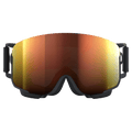 Front view of the Poc Nexal Goggles in Uranium Black colourway, unisex's model