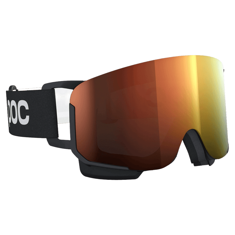 Side view of the Poc Nexal Goggles in Uranium Black colourway, unisex's model