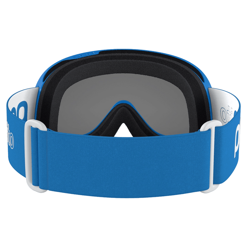 Back view of the Poc POCito Retina Goggles in Flourescent Blue colourway, kids's model