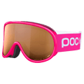 Main view of the Poc POCito Retina Goggles in Flourescent Pink colourway, kids's model