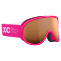 Side view of the Poc POCito Retina Goggles in Flourescent Pink colourway, kids's model
