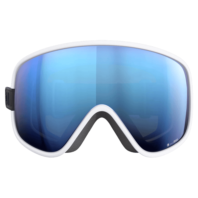 Front view of the Poc Vitrea Goggles in Hidrogen White colourway, unisex's model