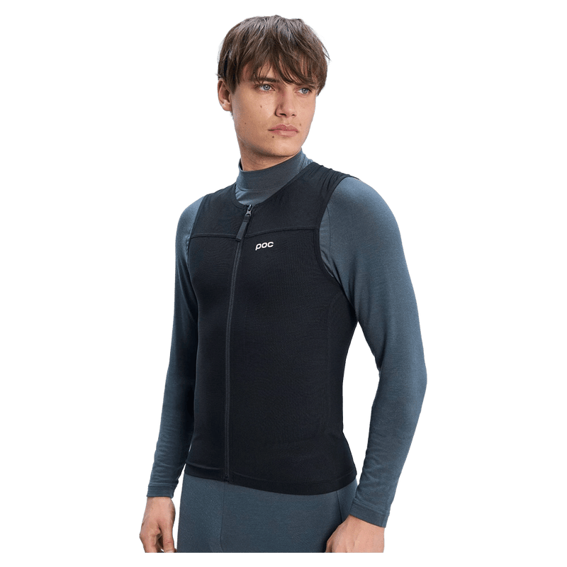 Front view of the Poc Vpd Air Vest Protection in Uranium Black colourway, men's model