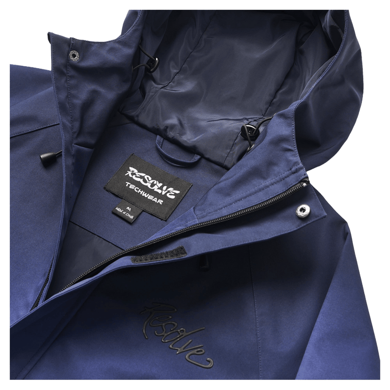 Inside view of Resolve Gradient Ski Jacket in Navy