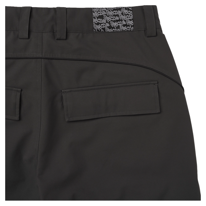 Back view of Resolve Baggy Track Ski Pants in colour Charcoal