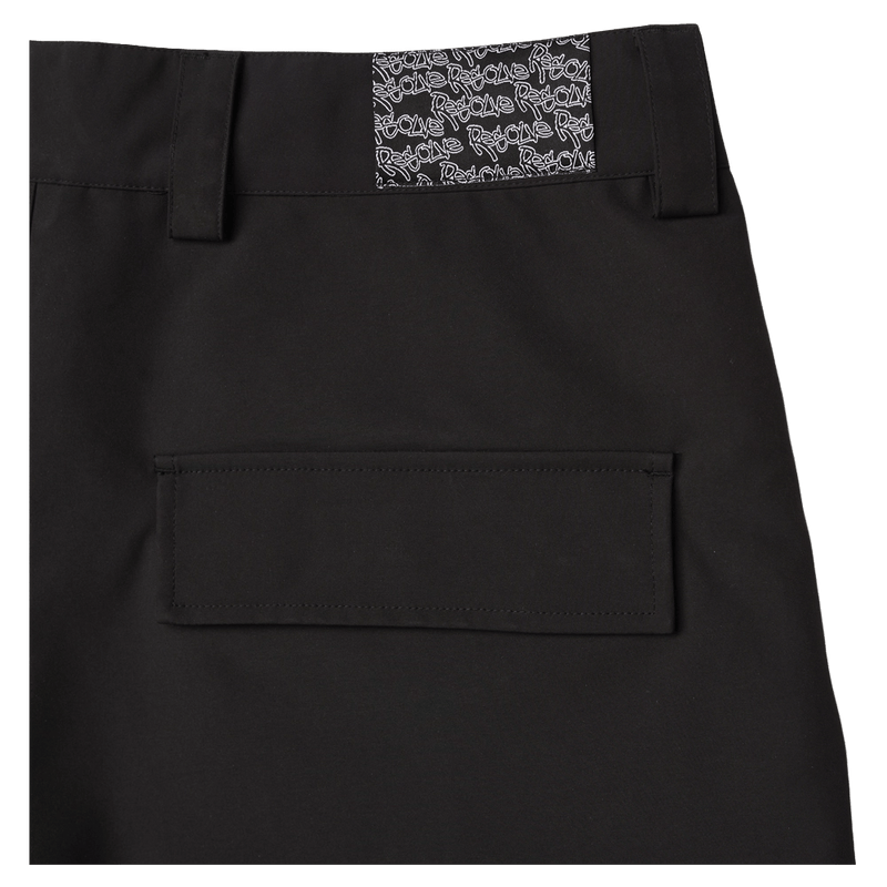 Back view of Resolve Sprinter Baggy cargo Ski Pants in colour Black