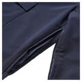 Navy Resolve Sprinter Baggy cargo Ski Pants detail showing a zippered leg vent with breathable mesh lining.