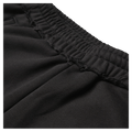 Black Resolve Daily Sweatpants close-up of elasticated waistband with raw-edge distressed detailing.