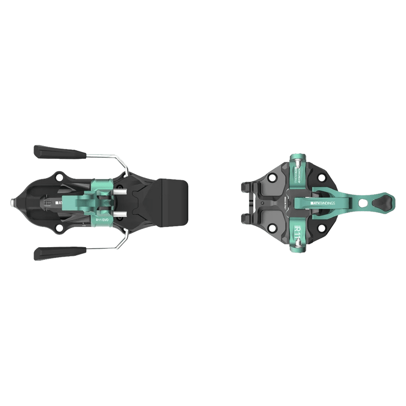 Aqua Green view of ATK Raider 11 Evo Ski Touring Bindings