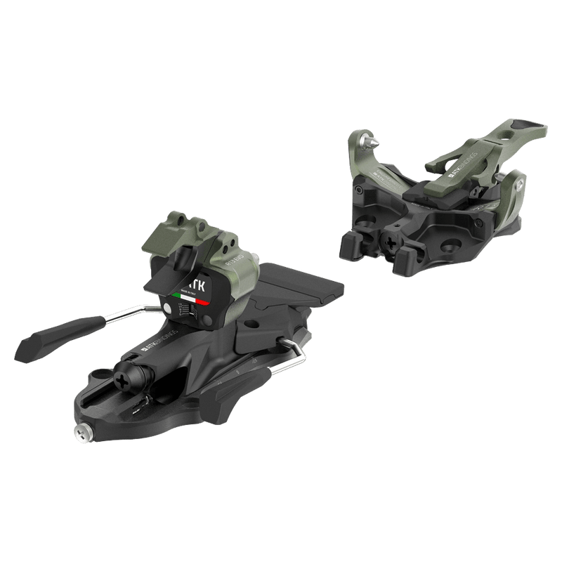 Rear camo green view of ATK Raider 13 Evo Ski Touring Bindings